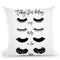 Lashes3 Throw Pillow By Little Pitti