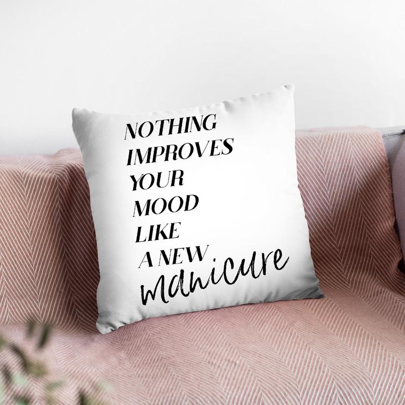 Manicure Throw Pillow By Little Pitti