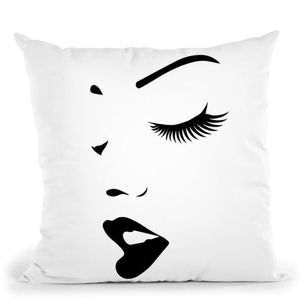 Mukeup Black Throw Pillow By Little Pitti