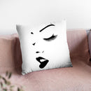 Mukeup Black Throw Pillow By Little Pitti