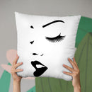 Mukeup Black Throw Pillow By Little Pitti