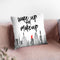 Wake Up And Makeup Throw Pillow By Little Pitti