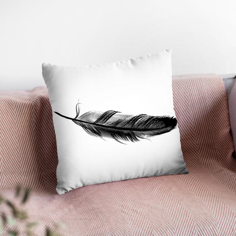 Feather Throw Pillow By Little Pitti