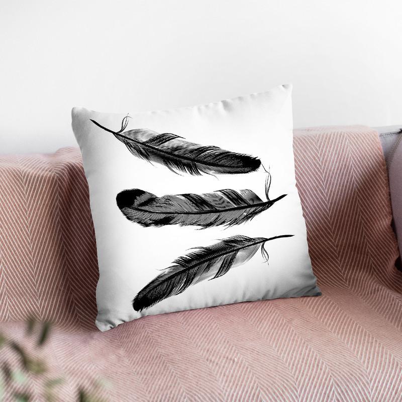 Feather2 Throw Pillow By Little Pitti