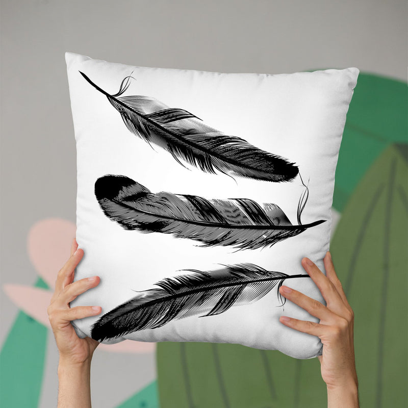 Feather 2 Throw Pillow By Little Pitti