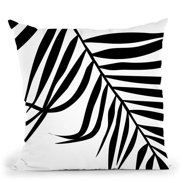 Leaf Palm Throw Pillow By Little Pitti