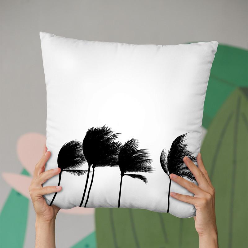 Palms Throw Pillow By Little Pitti