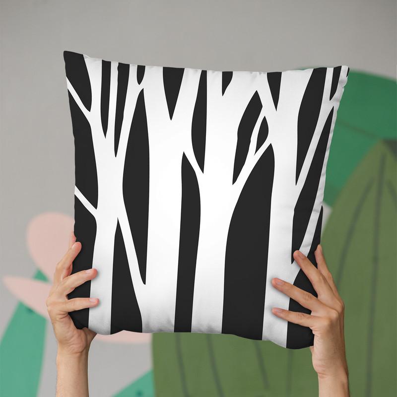 Trees Throw Pillow By Little Pitti