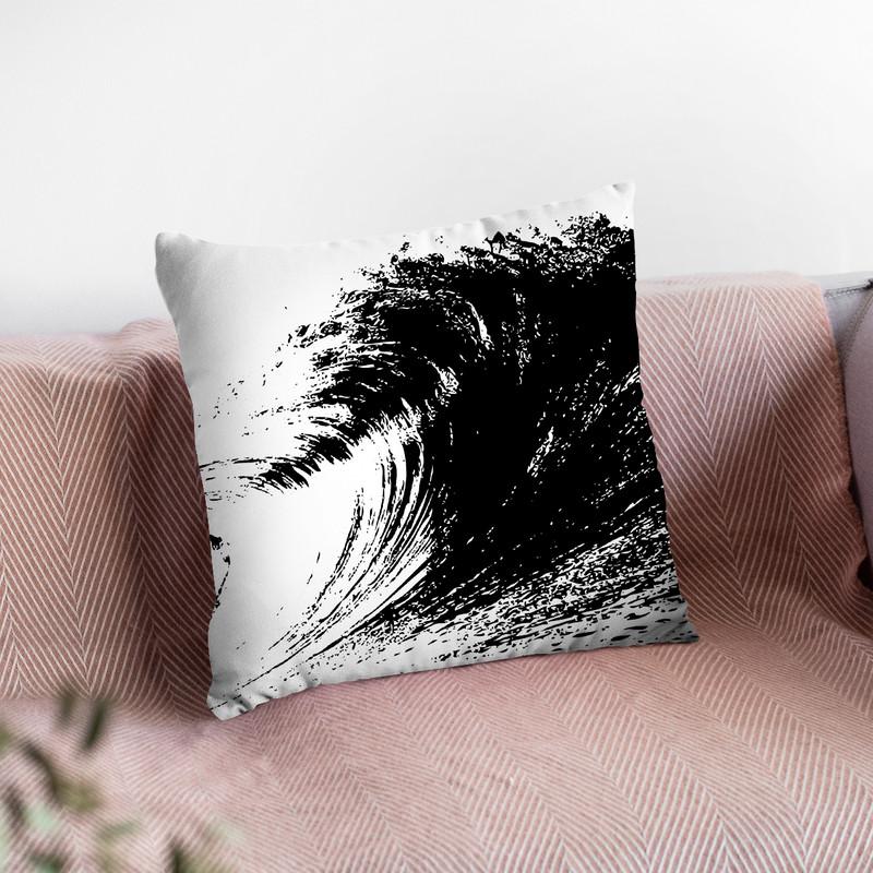 Wave Throw Pillow By Little Pitti