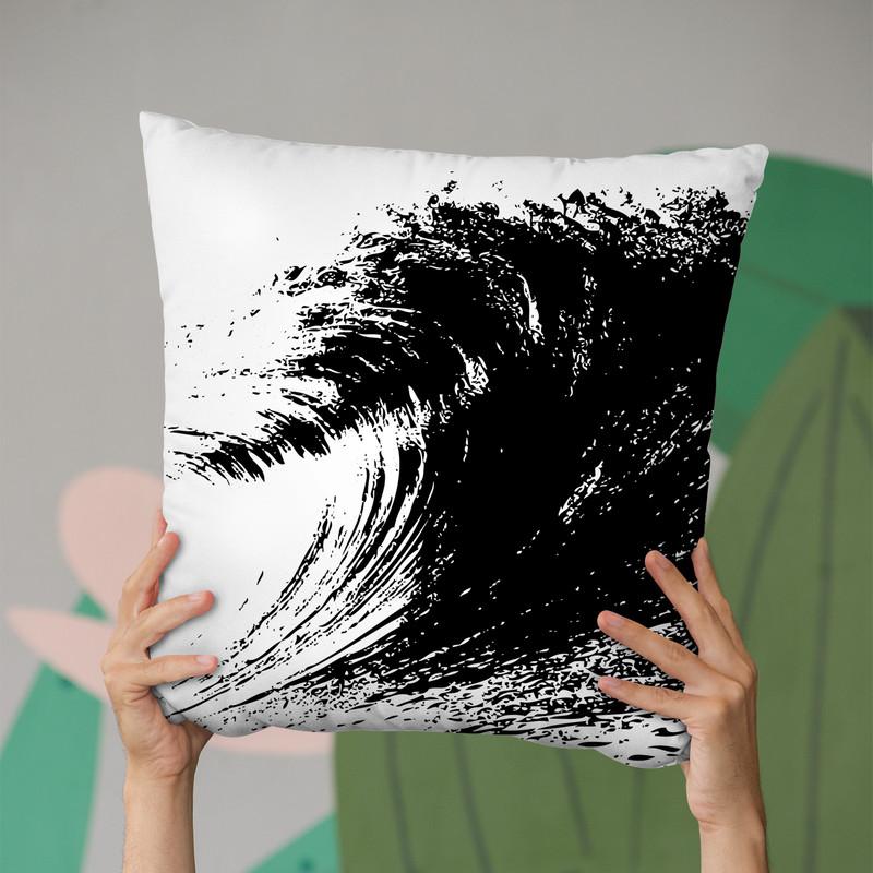 Wave Throw Pillow By Little Pitti