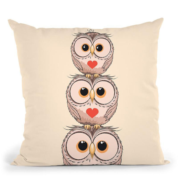3Owls Throw Pillow By Little Pitti