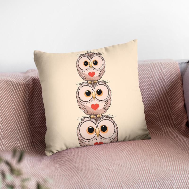 3Owls Throw Pillow By Little Pitti