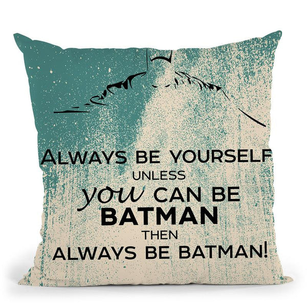 Batman Throw Pillow By Little Pitti