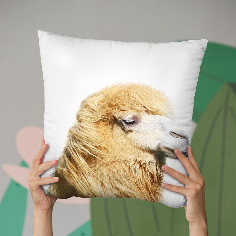 Camel Throw Pillow By Little Pitti