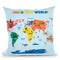 World Map Throw Pillow By Little Pitti