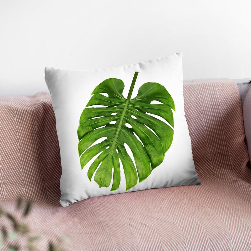 Monstera Throw Pillow By Little Pitti
