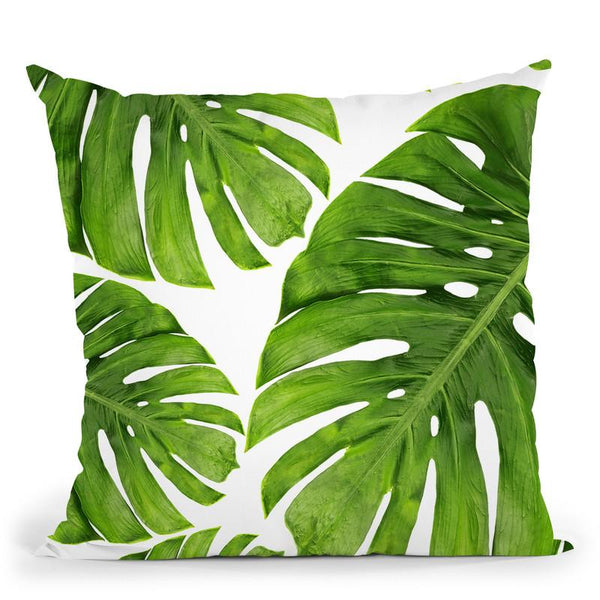 Monstera2 Throw Pillow By Little Pitti