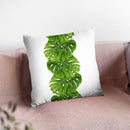 Monstera3 Throw Pillow By Little Pitti