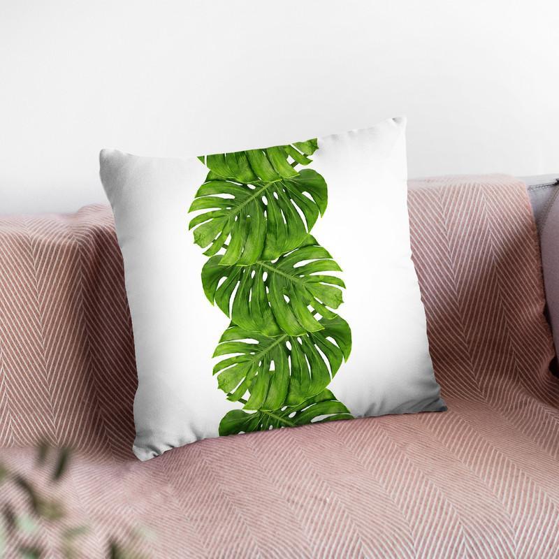 Monstera3 Throw Pillow By Little Pitti