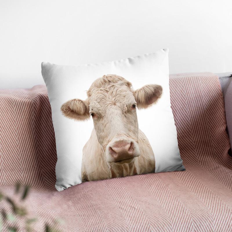 Cow Throw Pillow By Little Pitti