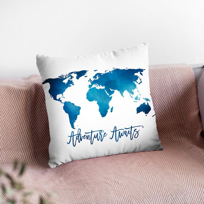 Adventure Awaits Throw Pillow By Little Pitti