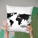Explore Black Throw Pillow By Little Pitti