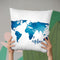 Explore Blue Throw Pillow By Little Pitti