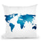 Map Blue Throw Pillow By Little Pitti