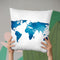 Map Blue Throw Pillow By Little Pitti