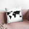Map Black Throw Pillow By Little Pitti