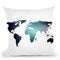 Map Navy Throw Pillow By Little Pitti