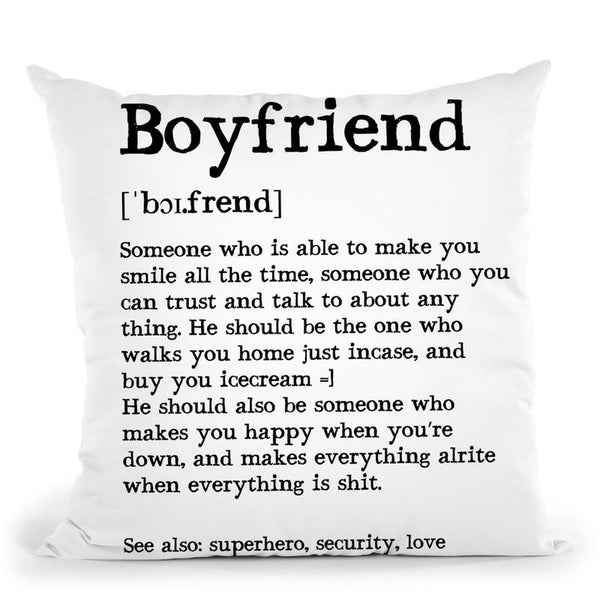 Boyfriend Throw Pillow By Little Pitti