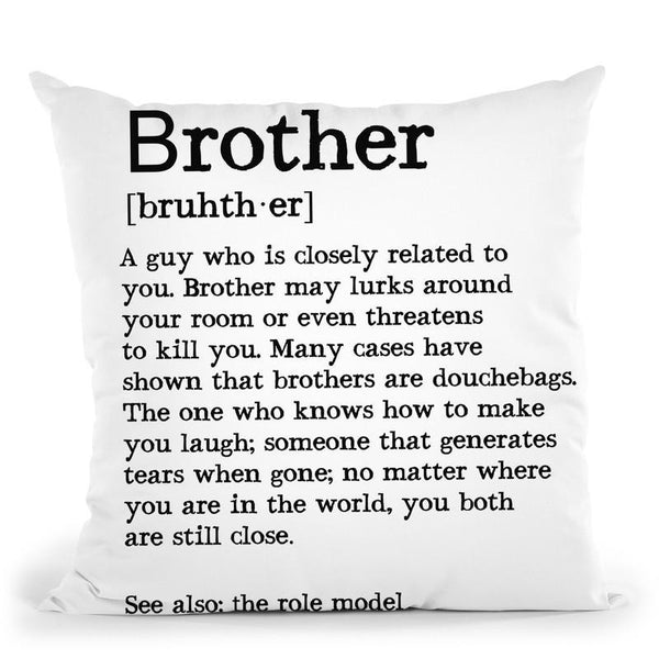 Brother2 Throw Pillow By Little Pitti