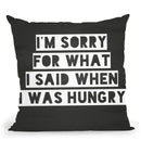 Hungry Throw Pillow By Little Pitti
