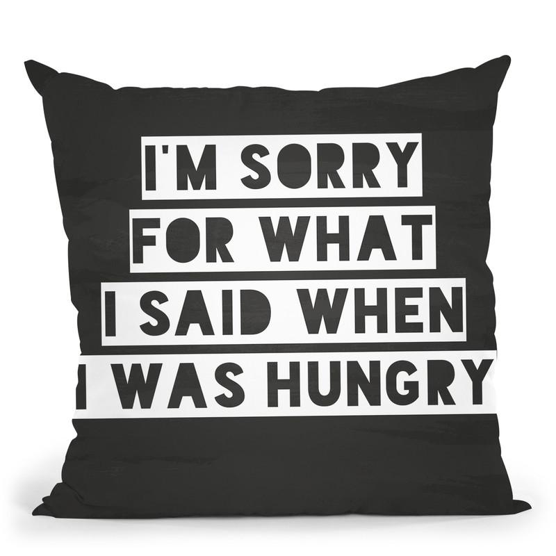 Hungry Throw Pillow By Little Pitti