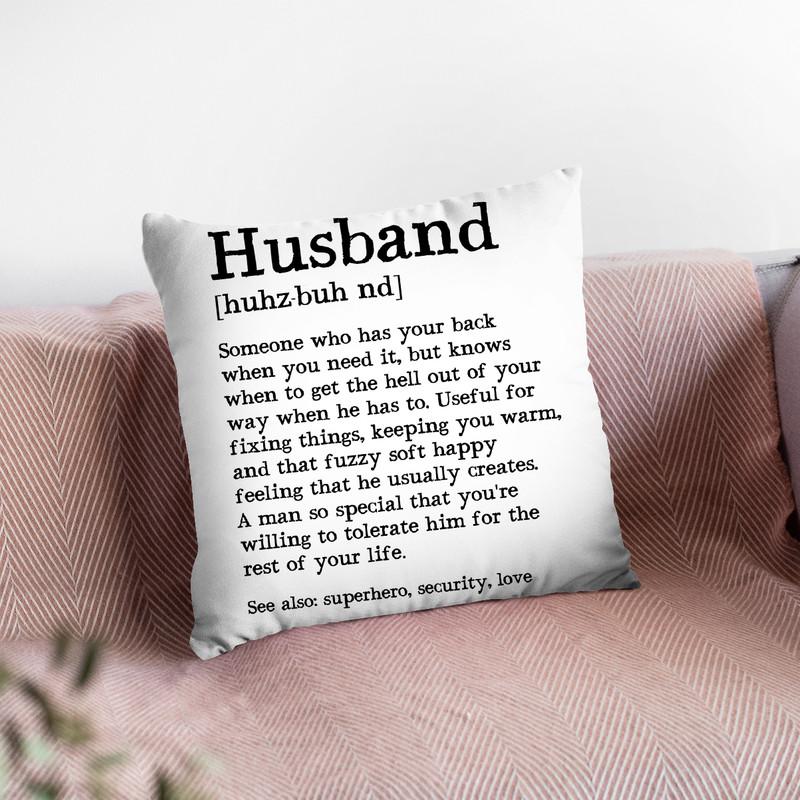 Husband Throw Pillow By Little Pitti