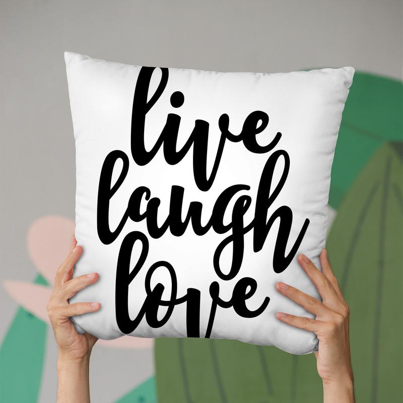 Live Laugh Love Throw Pillow By Little Pitti
