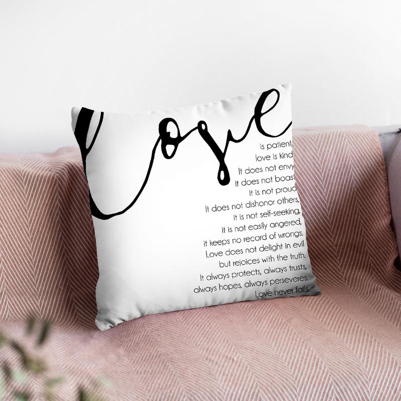 Love Is Patient Throw Pillow By Little Pitti