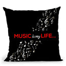 Music Is Throw Pillow By Little Pitti