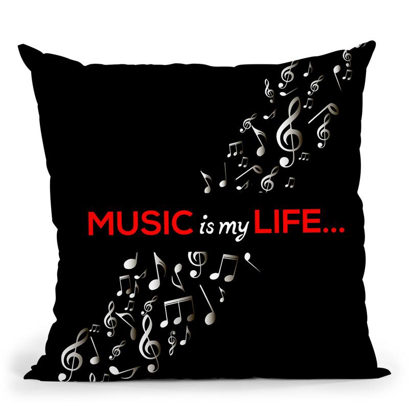 Music Is Throw Pillow By Little Pitti