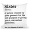 Sister Throw Pillow By Little Pitti