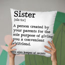 Sister Throw Pillow By Little Pitti