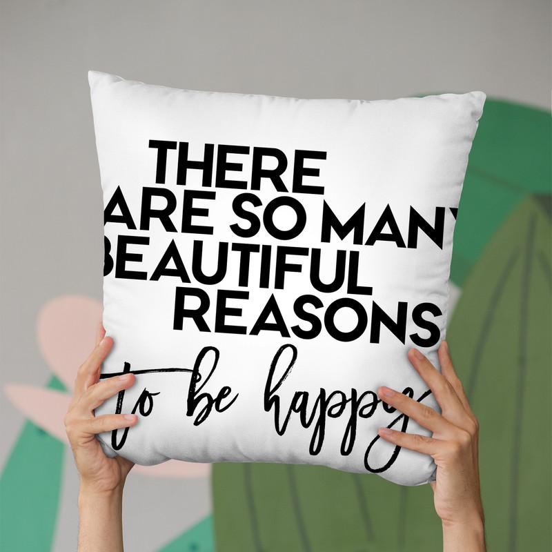 Beatiful Reasons Throw Pillow By Little Pitti