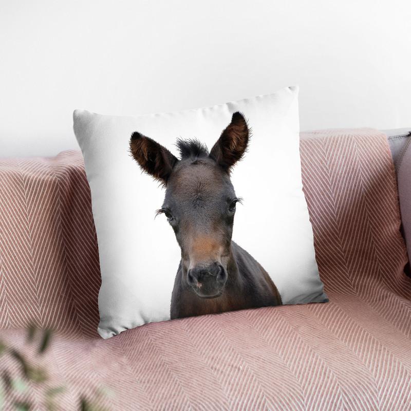 Foal Throw Pillow By Little Pitti
