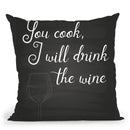 Wine Throw Pillow By Little Pitti