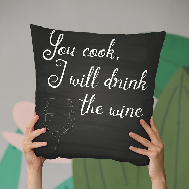 Wine Throw Pillow By Little Pitti