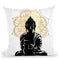 Budha Throw Pillow By Little Pitti