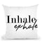 Inhale Exhale Throw Pillow By Little Pitti