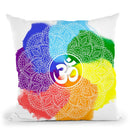 Mandala Chakra Throw Pillow By Little Pitti
