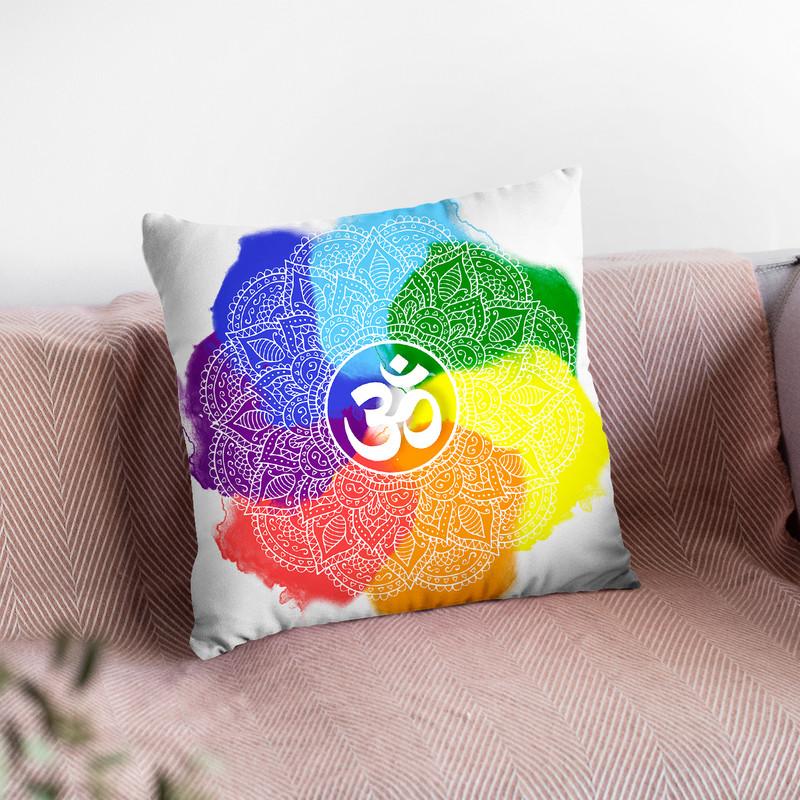 Mandala Chakra Throw Pillow By Little Pitti